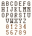 Serif alphabet, cross stitch pattern preview