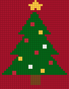 Christmas tree graph, C2C crochet pattern preview