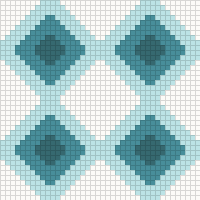 Geometric diamonds graph, C2C crochet pattern preview