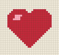 Heart graph, C2C crochet pattern preview