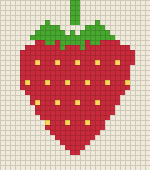 Strawberry graph, C2C crochet pattern preview