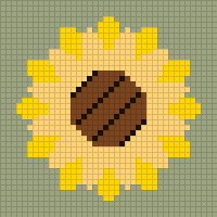 Sunflower graph, C2C crochet pattern preview