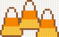 Candy corn, cross stitch pattern preview