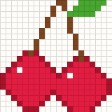 Cherries, cross stitch pattern preview