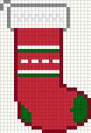 Christmas stocking, cross stitch pattern preview