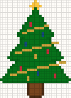 Christmas tree, cross stitch pattern preview