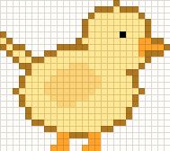 Duckling, cross stitch pattern preview