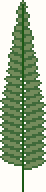 Fern frond bookmark, cross stitch pattern preview