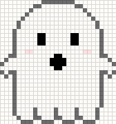 Friendly ghost, cross stitch pattern preview