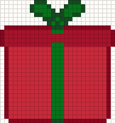 Gift box, cross stitch pattern preview