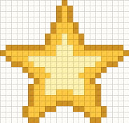 Gold star, cross stitch pattern preview