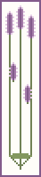 Lavender bookmark, cross stitch pattern preview