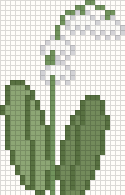 Lily of the valley, cross stitch pattern preview