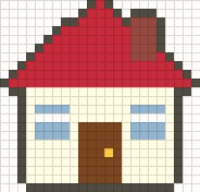 Little house, cross stitch pattern preview