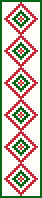 Nordic diamonds bookmark, cross stitch pattern preview