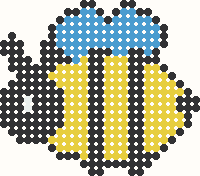 Bumblebee, perler bead pattern preview