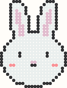 Bunny, perler bead pattern preview