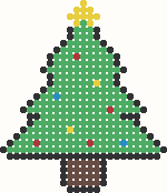 Christmas tree, perler bead pattern preview