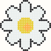 Daisy, perler bead pattern preview