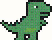 Dinosaur, perler bead pattern preview