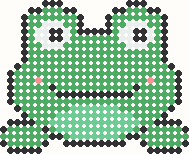 Frog, perler bead pattern preview