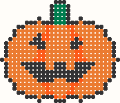 Jack-o'-lantern, perler bead pattern preview
