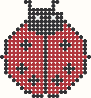 Ladybug, perler bead pattern preview