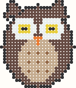 Owl, perler bead pattern preview