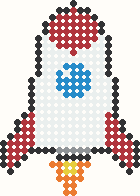Rocket, perler bead pattern preview