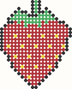 Strawberry, perler bead pattern preview