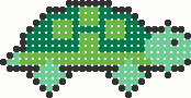 Turtle, perler bead pattern preview