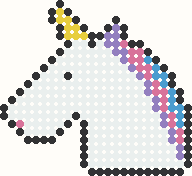 Unicorn, perler bead pattern preview