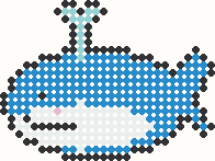 Whale, perler bead pattern preview