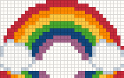 Rainbow, cross stitch pattern preview