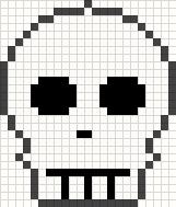Skull, cross stitch pattern preview