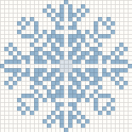 Snowflake, cross stitch pattern preview