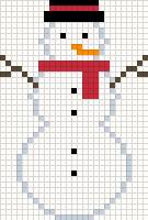 Snowman, cross stitch pattern preview
