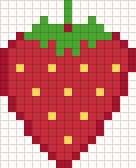 Strawberry, cross stitch pattern preview