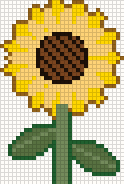 Sunflower, cross stitch pattern preview
