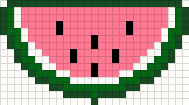 Watermelon slice, cross stitch pattern preview