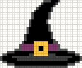 Witch hat, cross stitch pattern preview