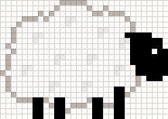 Woolly sheep, cross stitch pattern preview